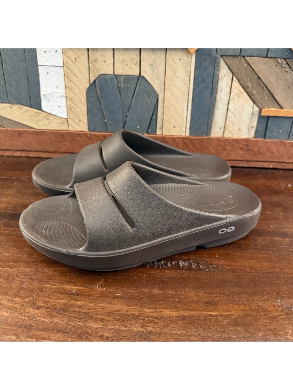 OOFOS OOahh Recovery Slide Sandals Mocha Brown Men's 5 / Women's 7 - Picture 1 of 6